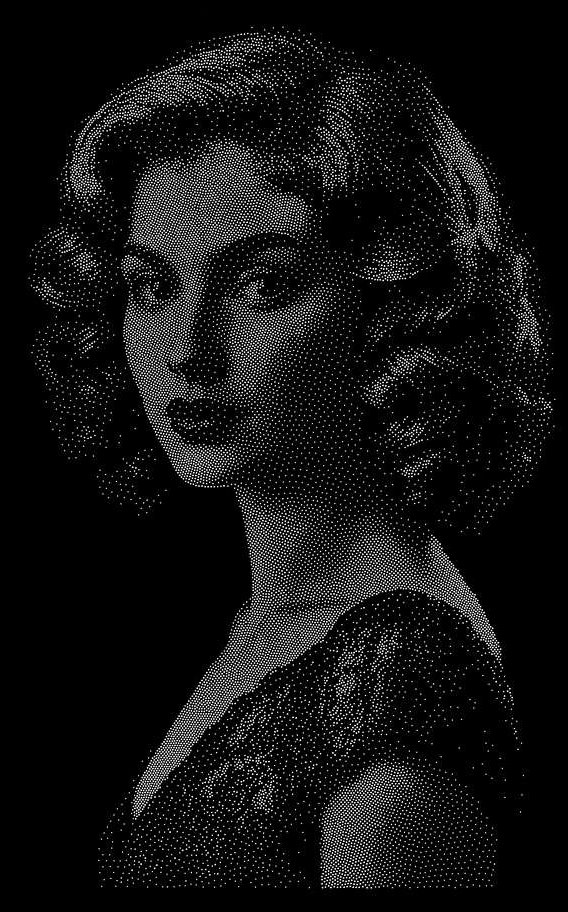 Пример трафарета из страз по фотографии