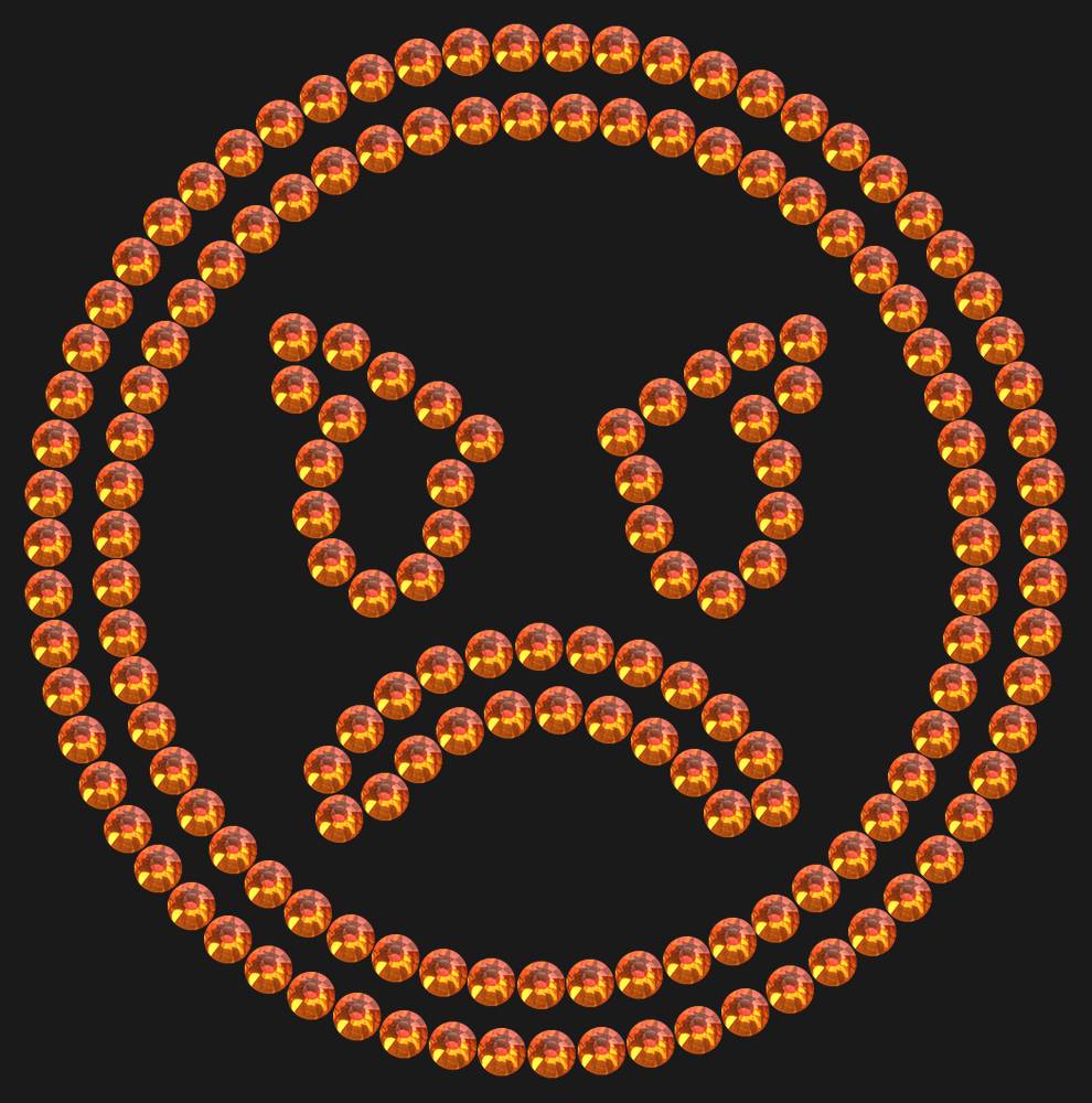 Трафарет Angry emoji — RHT_SMILE5_SS16_RED_VOLCANO