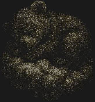 Шаблон из страз «Медвежонок на облаке» – это 11186 сверкающих искр, которые превратят ваши мечты в нежную картину спящего счастья.