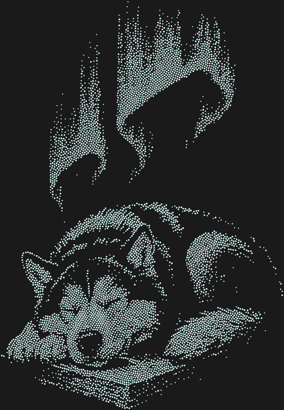 Трафарет Маламут и полярное сияние — MALAMUTAURORA1