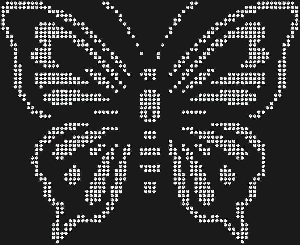 Трафарет Butterfly — RHT_BUTTERFLY2_SS16_CRYSTAL_CLEAR