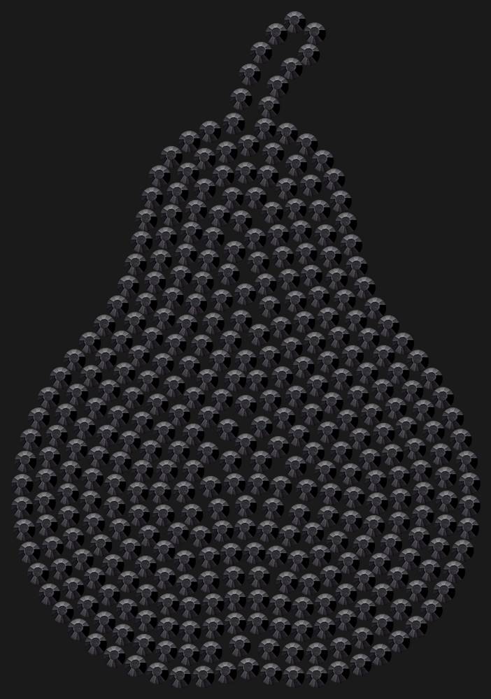 Трафарет Curved pear (plain) — RHT_PEAR1_SS10_JET_BLACK