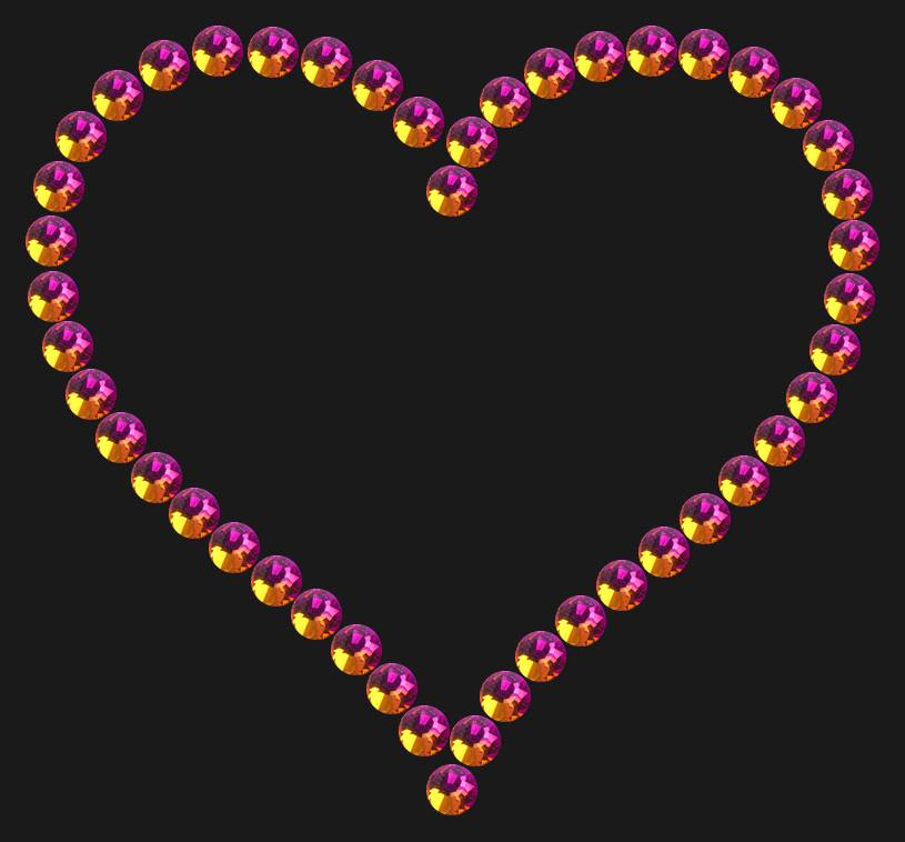 Трафарет Contoured heart — RHT_HEART6_SS16_RAINBOW