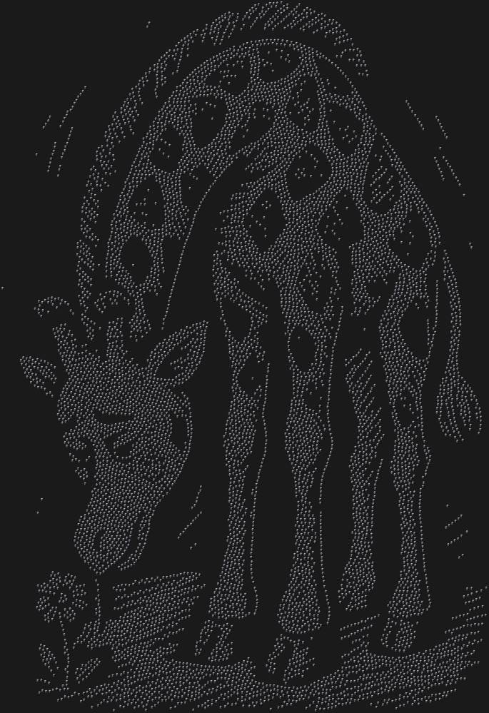 Трафарет Жираф и цветочек — RHT_GIRAFFE2_SS16_JET_BLACK