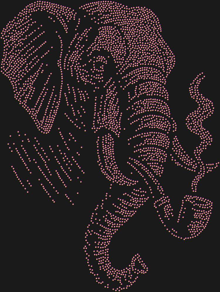 Трафарет Слон с трубкой — RHT_ELEPHANT2_SS16_RAINBOW