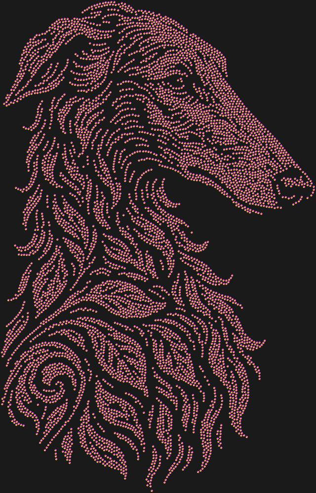 Трафарет Русская борзая — RHT_GREYHOUND1_SS16_RAINBOW