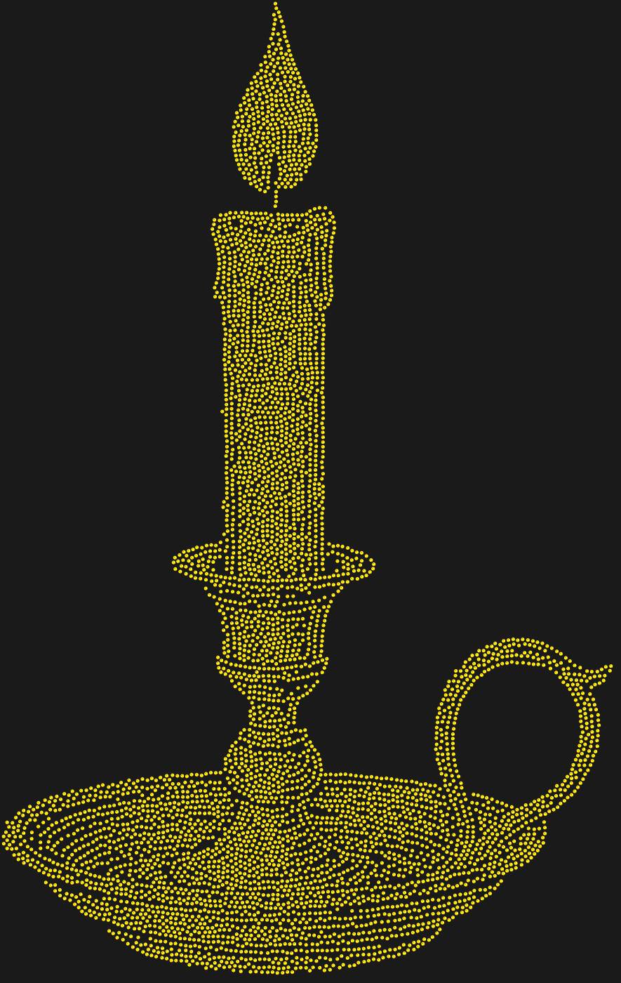 Трафарет Свеча в старинном подсвечнике — CANDLEHOLDER1