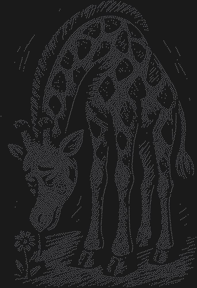 Трафарет Giraffe and a flower — RHT_GIRAFFE2_SS8_JET_BLACK