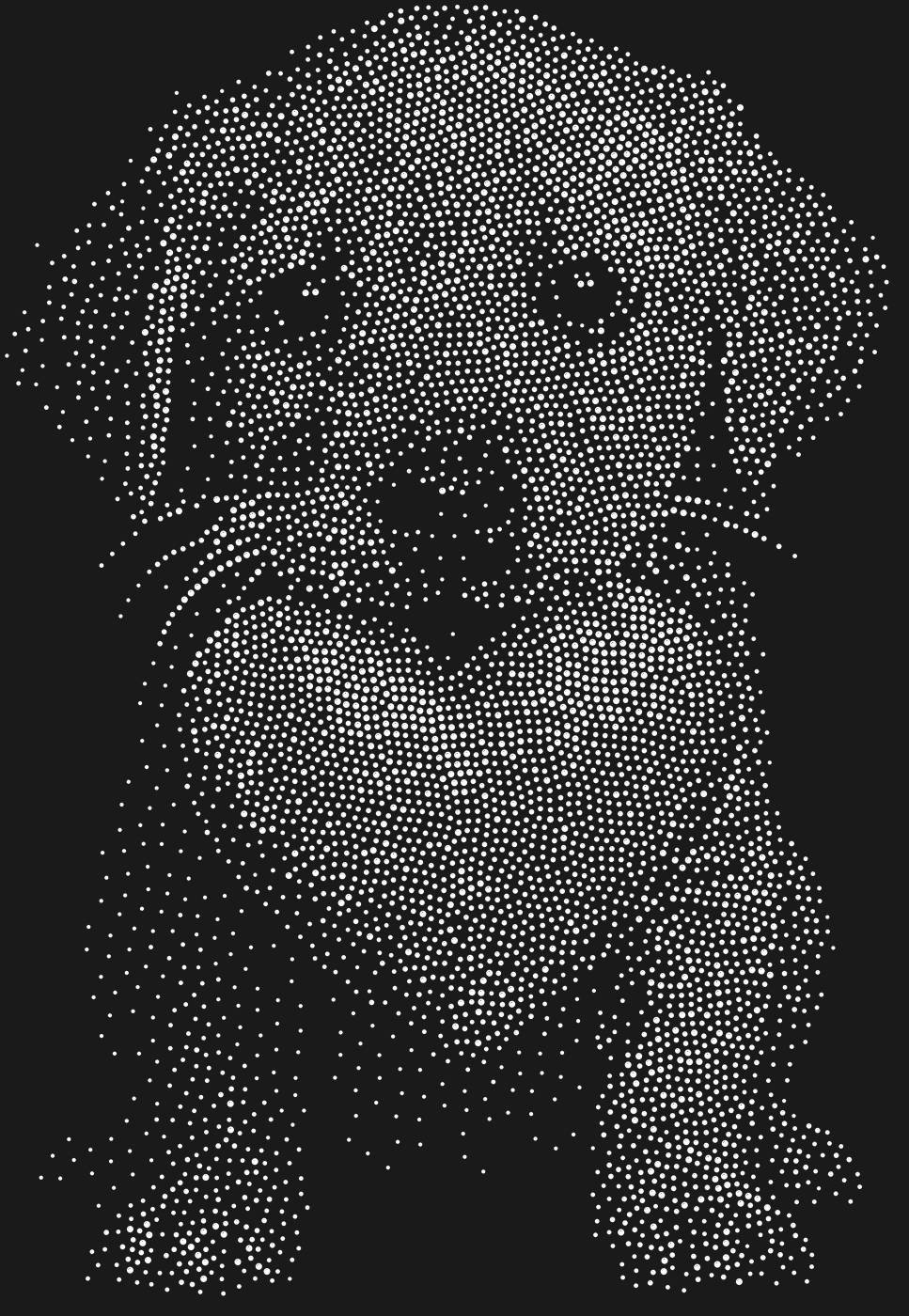 Трафарет Щенок с сердечком (на худи) — PUPPYHEART1