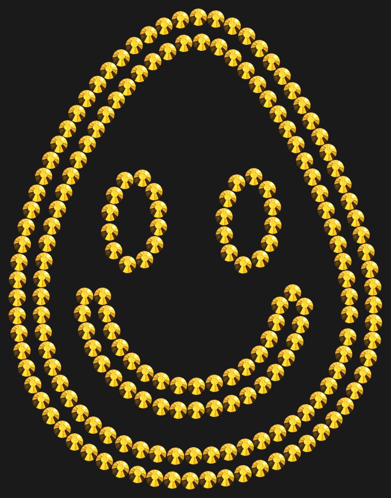 Трафарет A smile in a drop — RHT_SMILE4_SS16_GOLD
