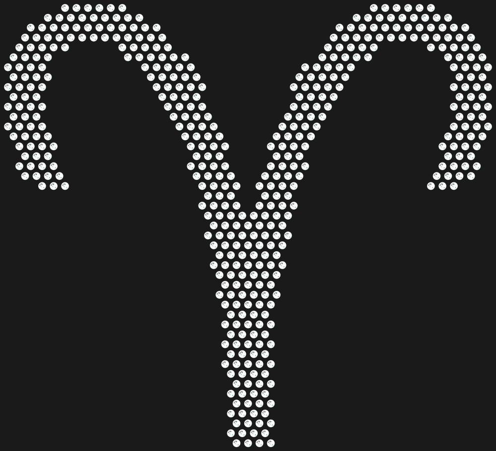 Трафарет Aries (Zodiac sign) — RHT_ZODIACARIES1_SS20_CRYSTAL_CLEAR