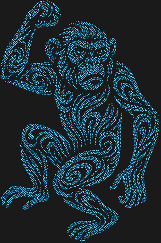 Трафарет Обезьяна — RHT_MONKEY1_SS16_SAPPHIRE