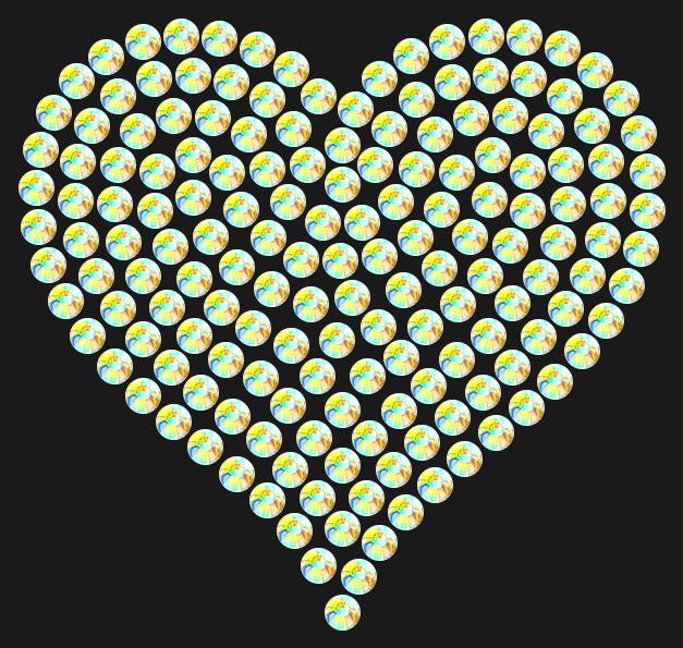 Трафарет Heart average — RHT_HEART2_SS10_CRYSTAL_AB