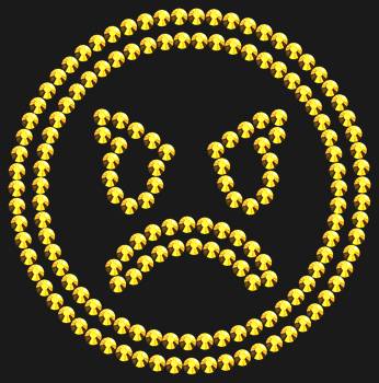 Original rhinestone stencil "Angry Smiley". 168 rhinestones. A stylish symbol of audacity and determination that will make your look brighter and more expressive, demonstrating to others a creative outlook on the world.