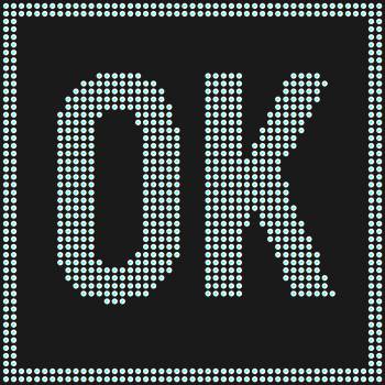 Рисунок из страз по номерам: Кнопка ОК, сияя 991 бриллиантовой искрой, словно печать одобрения, вдохнёт в ваш образ уверенность и неповторимый шарм.