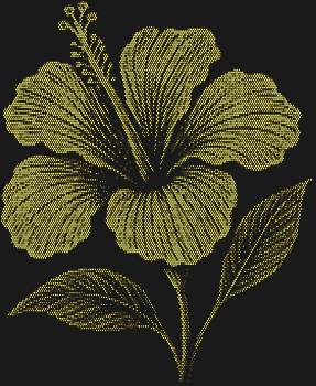 Рисунок из страз «Цветок гибискуса», созданный из 10905 искрящихся граней, раскрывает на полотне тропическую нежность, чьи лепестки будто шепчут тайны далёких островов.