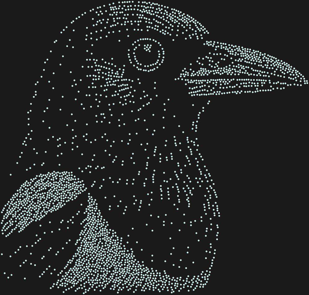 Трафарет Сорока — RHT_MAGPIE1_SS20_CRYSTAL_AB_DMC