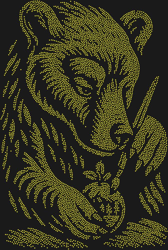 Трафарет Медведь рисует на клюкве — RHT_BEARPAINTING1_SS12_OLIVE