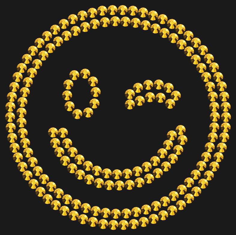 Трафарет Winking emoji — RHT_SMILE2_SS10_GOLD