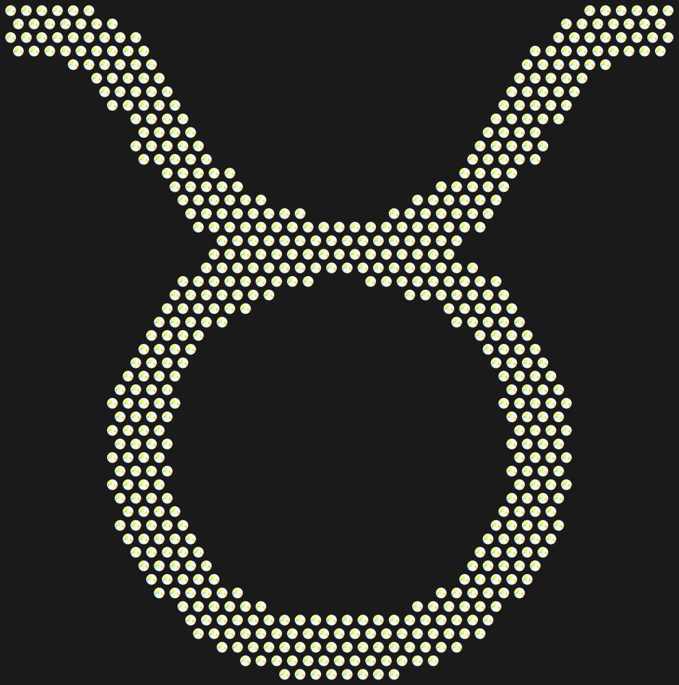 Трафарет Taurus zodiac sign — RHT_ZODIACTAURUS1_SS12_CRYSTAL_AB