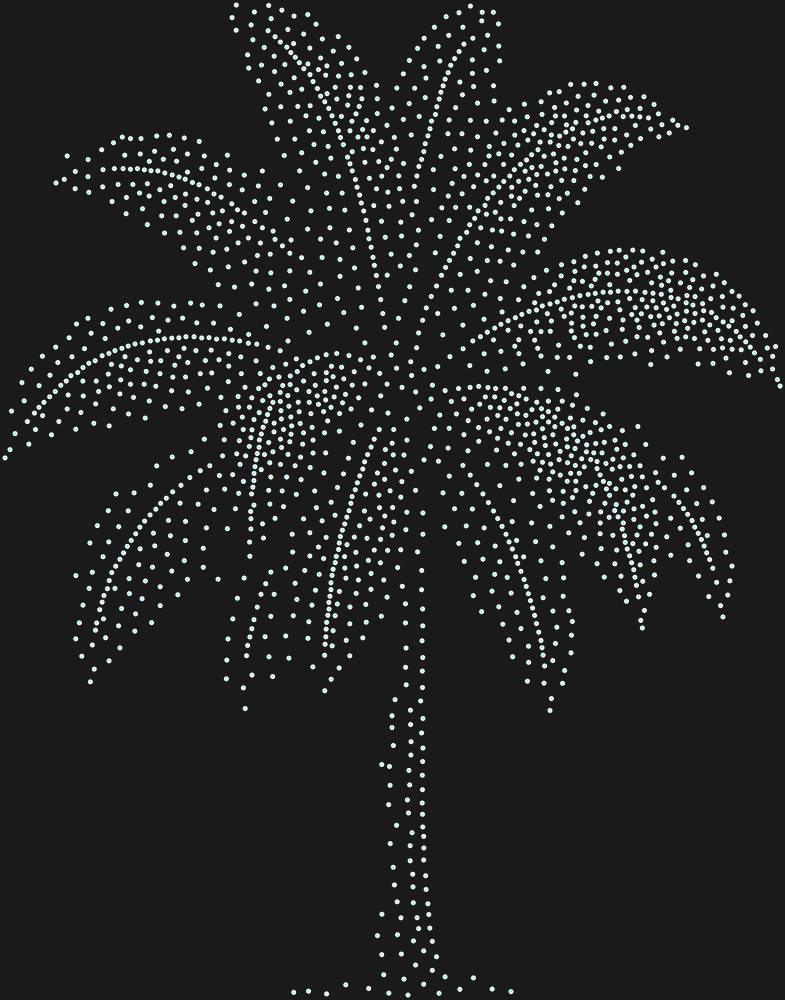 Трафарет Palm tree — RHT_PALM1_SS10_CRYSTAL_AB_DMC