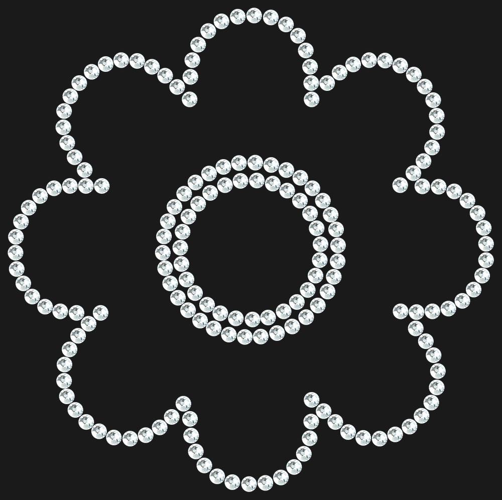 Трафарет Flower — RHT_FLOWER1_SS12_CRYSTAL_CLEAR
