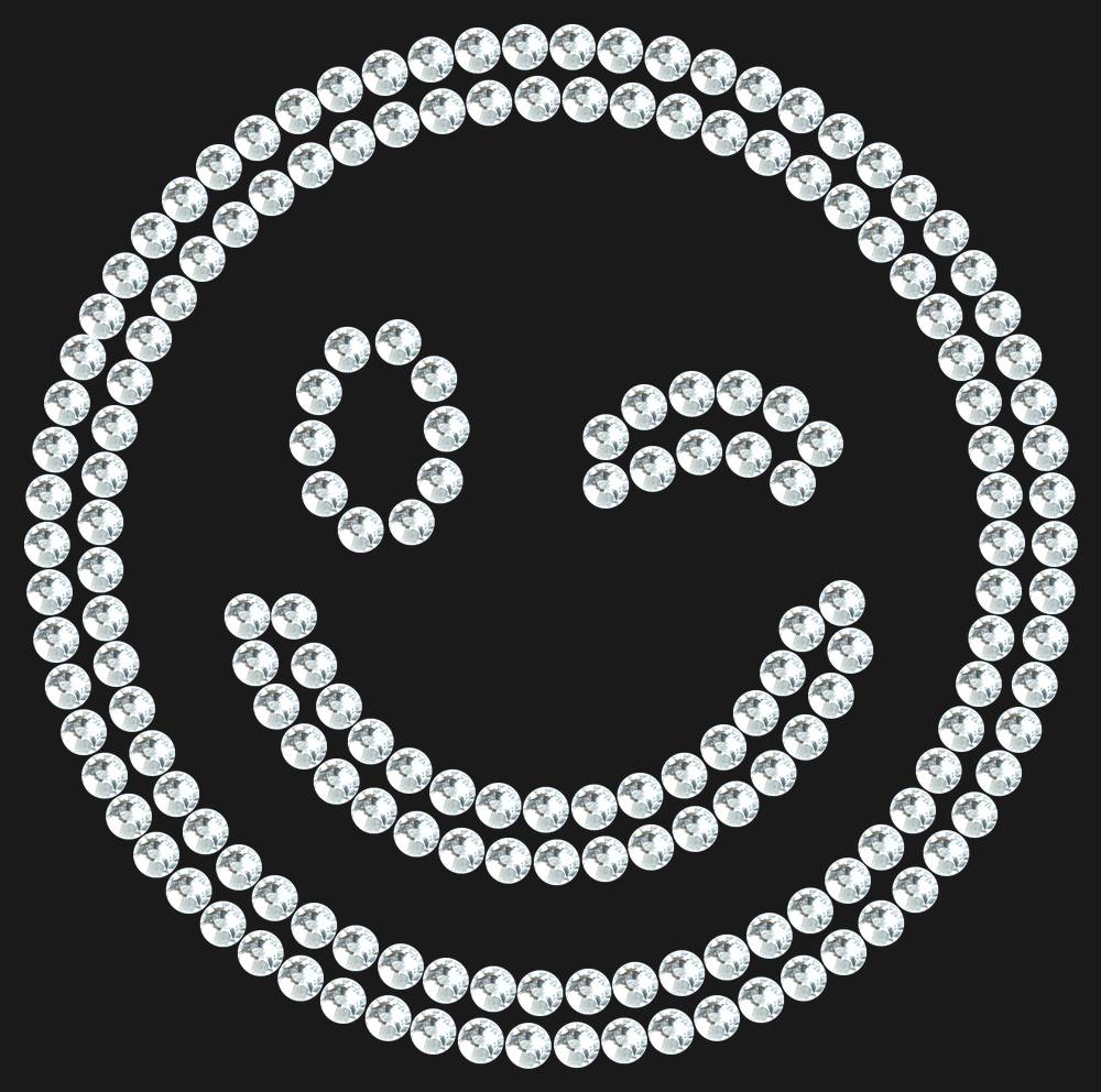 Трафарет Winking emoji — RHT_SMILE2_SS20_CRYSTAL_CLEAR
