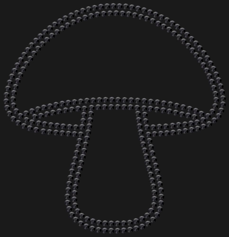 Трафарет Mushroom — RHT_MUSHROOM1_SS10_JET_BLACK