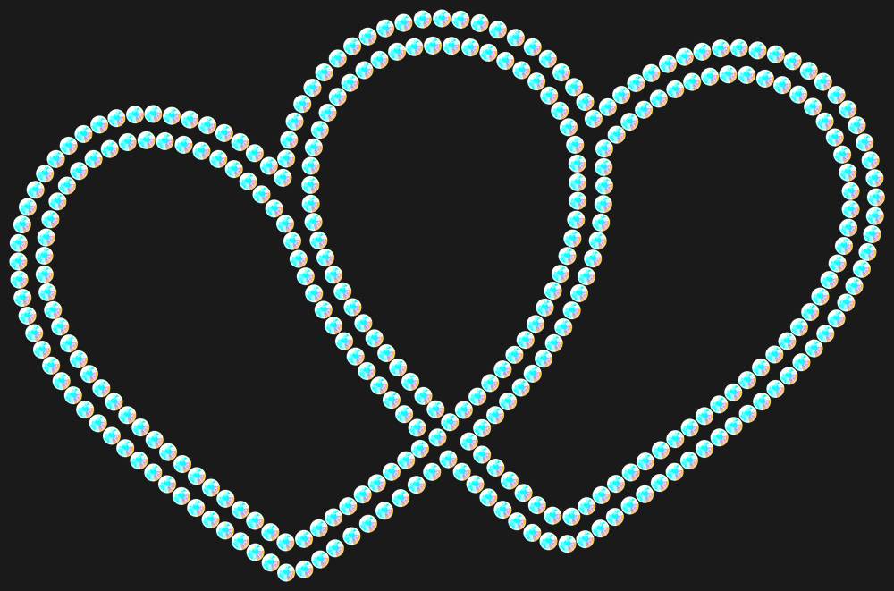Трафарет Hearts — RHT_HEARTS1_SS20_CRYSTAL_AB_DMC