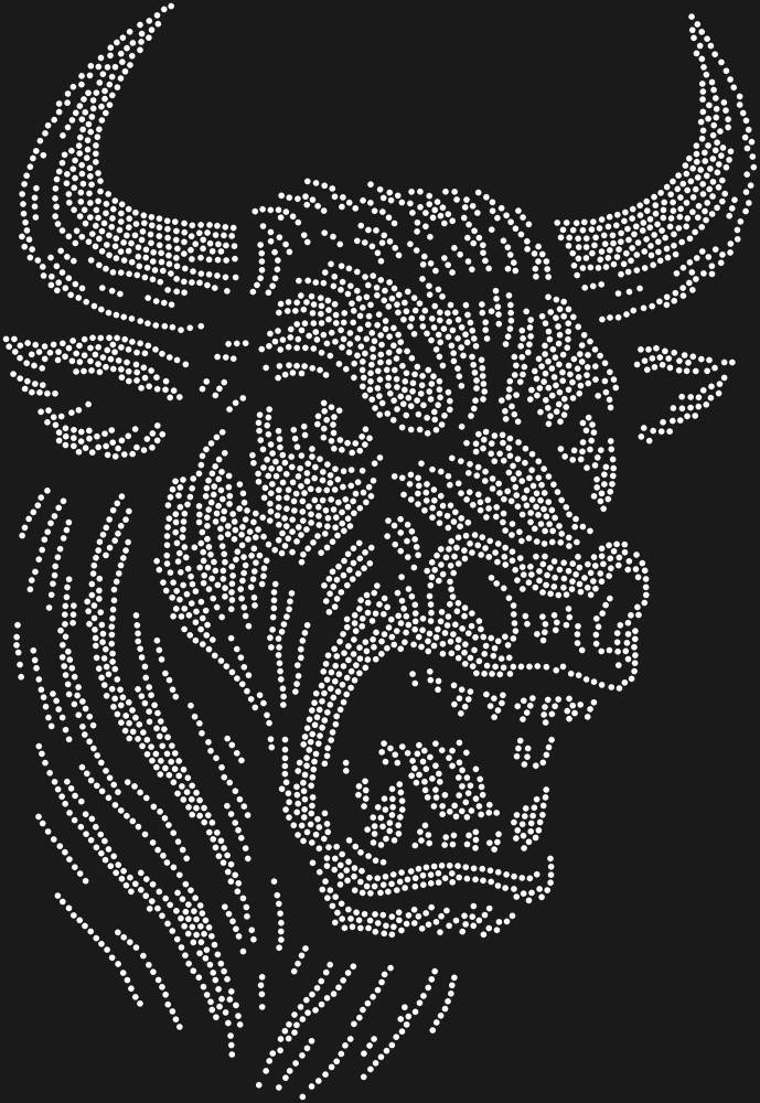 Трафарет Разъяренный бык — RHT_BULL2_SS12_CRYSTAL_CLEAR