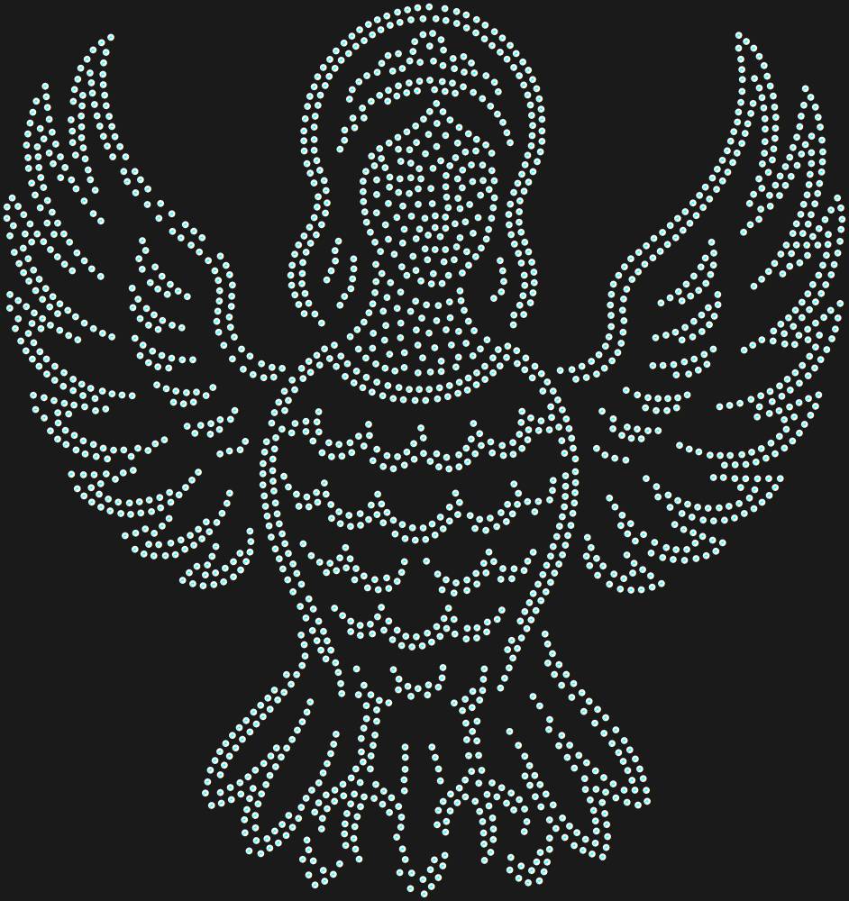 Трафарет Alkonost bird — RHT_ALKONOST1_SS12_CRYSTAL_AB_DMC