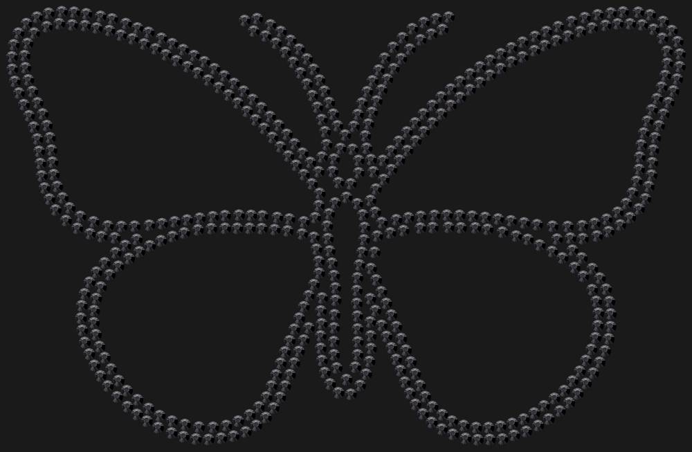 Трафарет Butterfly — RHT_BUTTERFLY1_SS16_JET_BLACK
