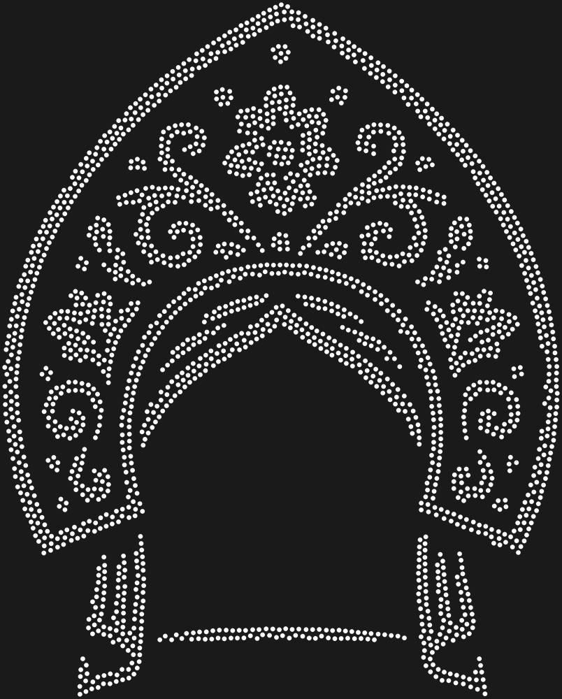 Трафарет Kokoshnik — RHT_KOKOSHNIK1_SS10_CRYSTAL_CLEAR