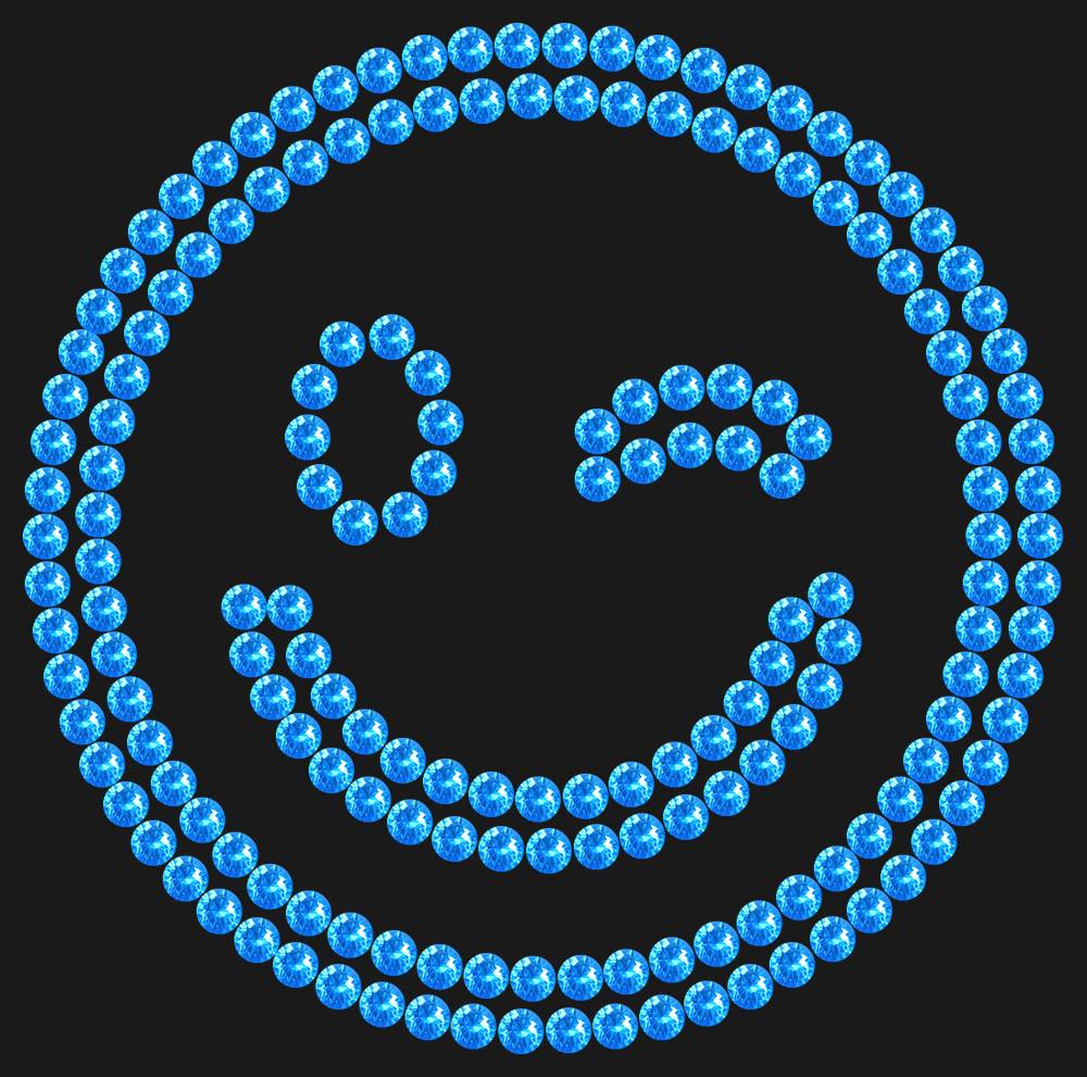 Трафарет Winking emoji — RHT_SMILE2_SS16_LT_SAPPHIRE