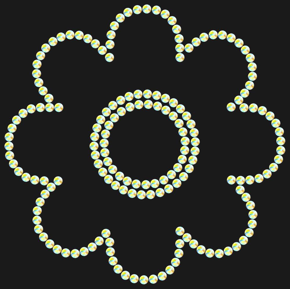 Трафарет Flower — RHT_FLOWER1_SS12_CRYSTAL_AB