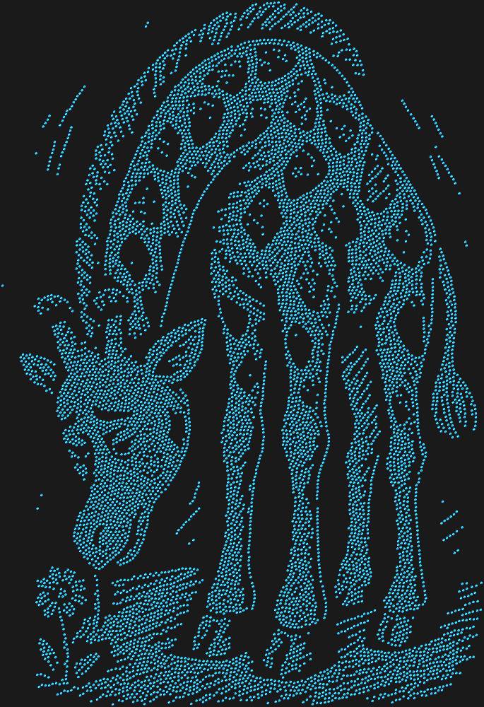Трафарет Giraffe and a flower — RHT_GIRAFFE2_SS12_SAPPHIRE