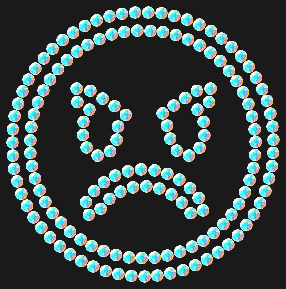 Трафарет Angry emoji — RHT_SMILE5_SS12_CRYSTAL_AB_DMC