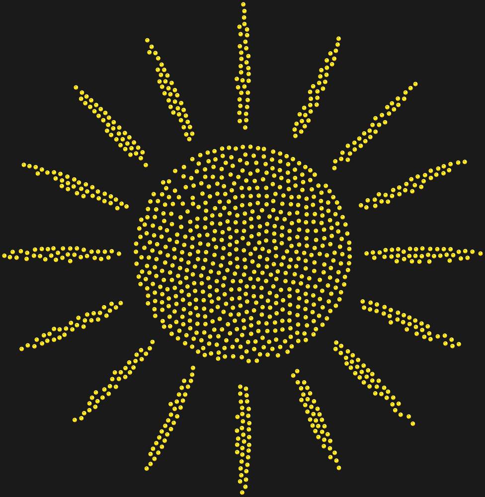 Трафарет Sun with rays — RHT_SUN1_SS16_TOPAZ