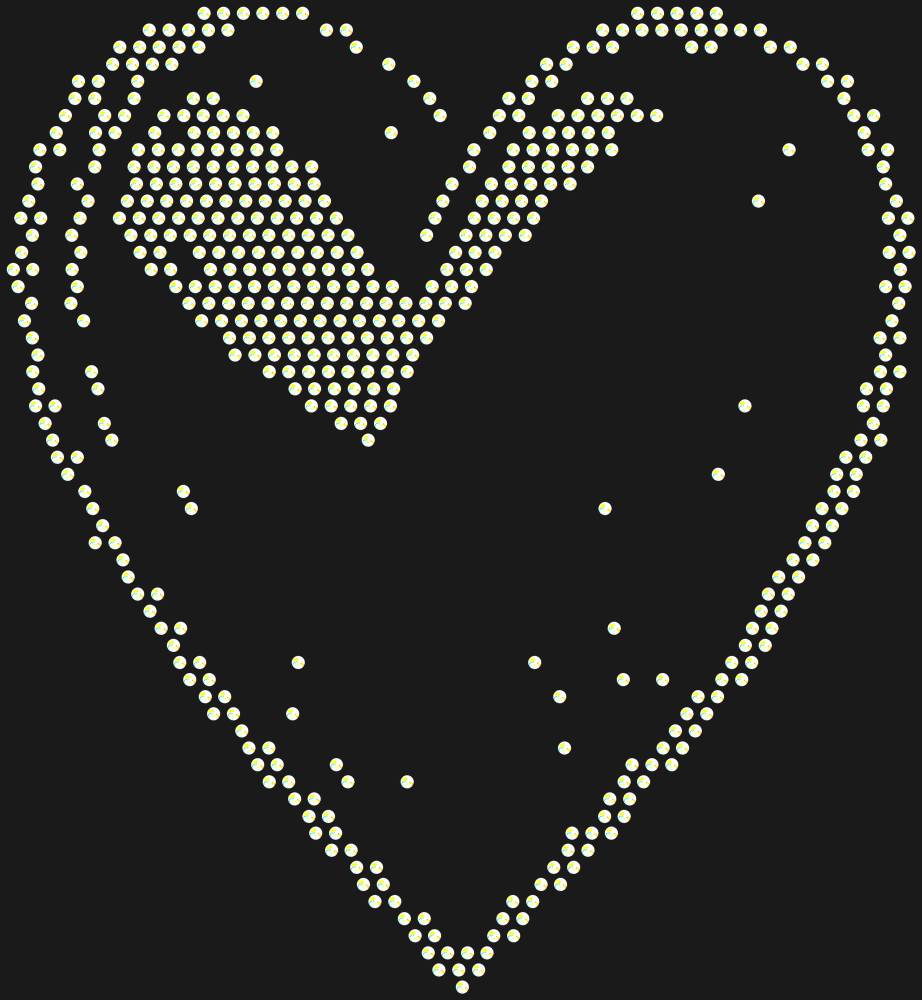 Трафарет 3D Heart — RHT_HEART8_SS10_CRYSTAL_AB