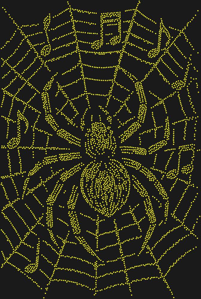 Трафарет Паук-музыкант — RHT_SPIDER1_SS10_CITRINE