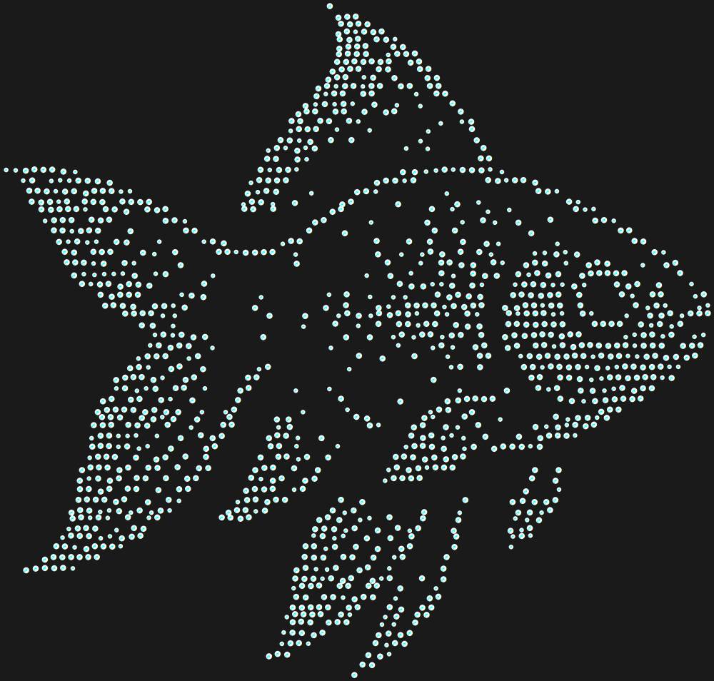 Трафарет Goldfish — RHT_GOLDFISH1_MULTY_CRYSTAL_AB_DMC