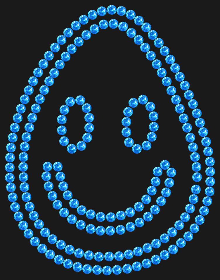 Трафарет A smile in a drop — RHT_SMILE4_SS10_LT_SAPPHIRE