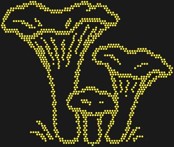Stencil by numbers "Foxes". 992 rhinestones. A motif full of warmth and natural harmony, which will enliven any item with the soft colors of an autumn forest and the quiet joy of mushroom picking.
