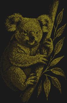 Трафарет из страз «Коала», сияющий 12819 искрами, перенесёт вас в объятия нежной дремоты, где эвкалиптовый воздух шепчет сладкие сны.