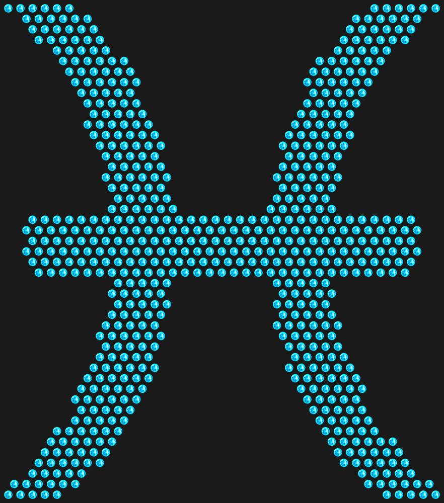 Трафарет Pisces zodiac sign — RHT_ZODIACPISCES1_SS16_AQUAMARINE
