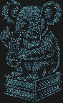 Трафарет из страз «Ученая коала», сияющий 7777 гранями, воплощает волшебство озарения, превращая любую вещь в портал к знаниям и мудрости.