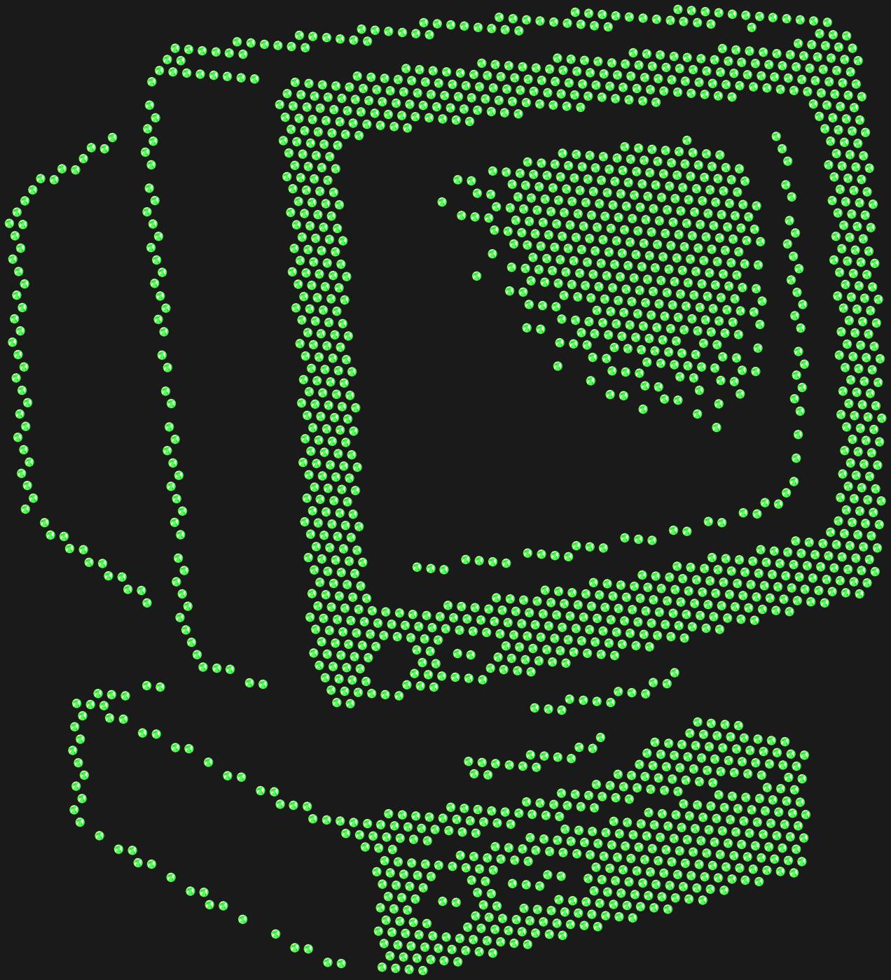 Трафарет Старый монитор — DISPLAY1