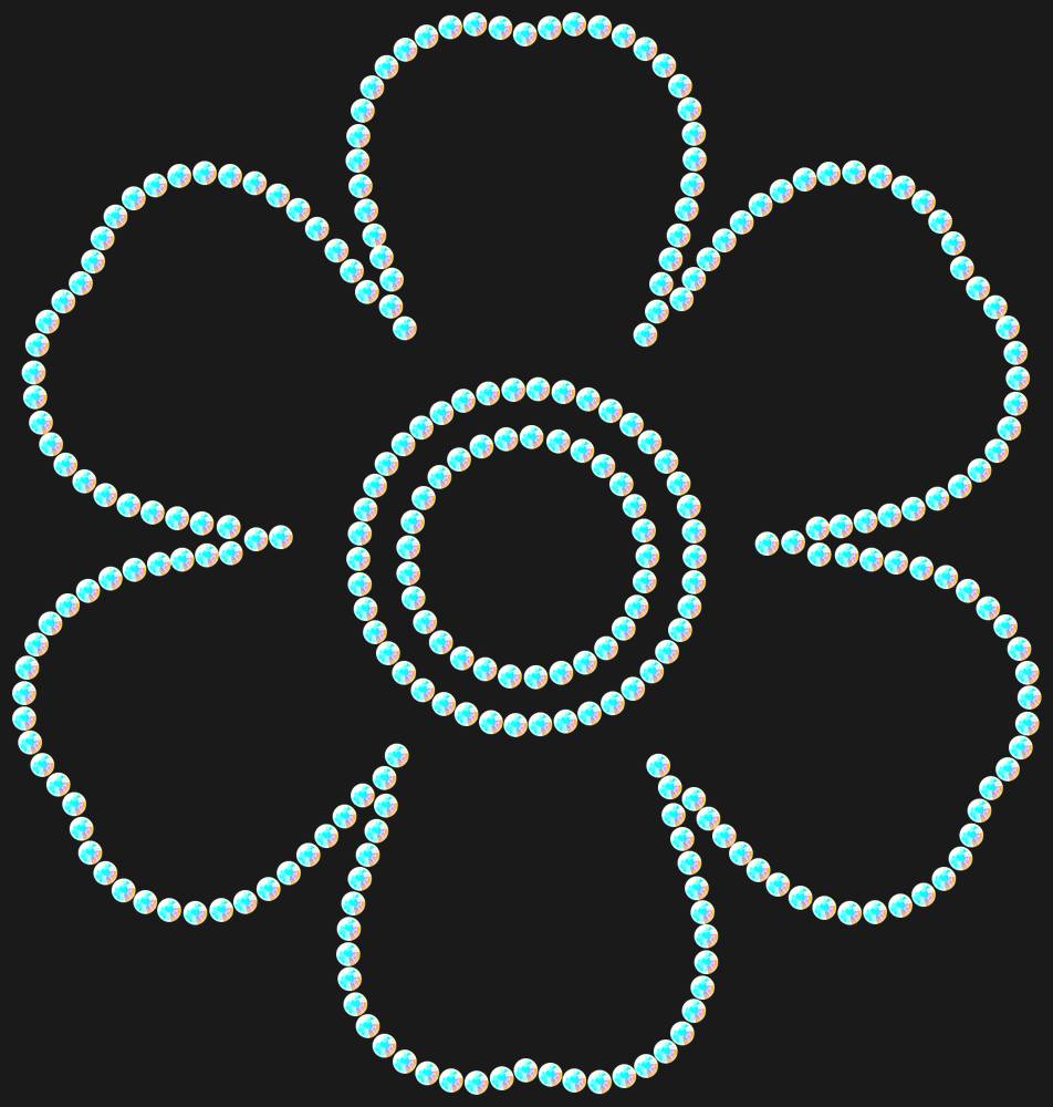 Трафарет Forget-me-not — RHT_FLOWER3_SS10_CRYSTAL_AB_DMC