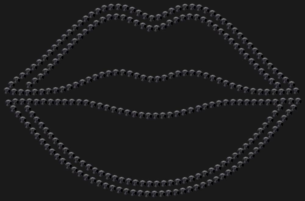 Трафарет Lips — RHT_LIPS1_SS10_JET_BLACK