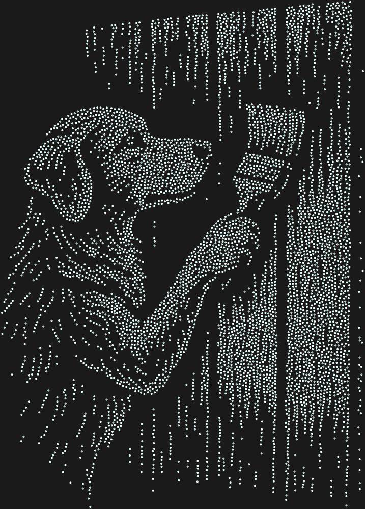 Трафарет Собака красит забор — RHT_DOG7_SS16_CRYSTAL_AB_DMC